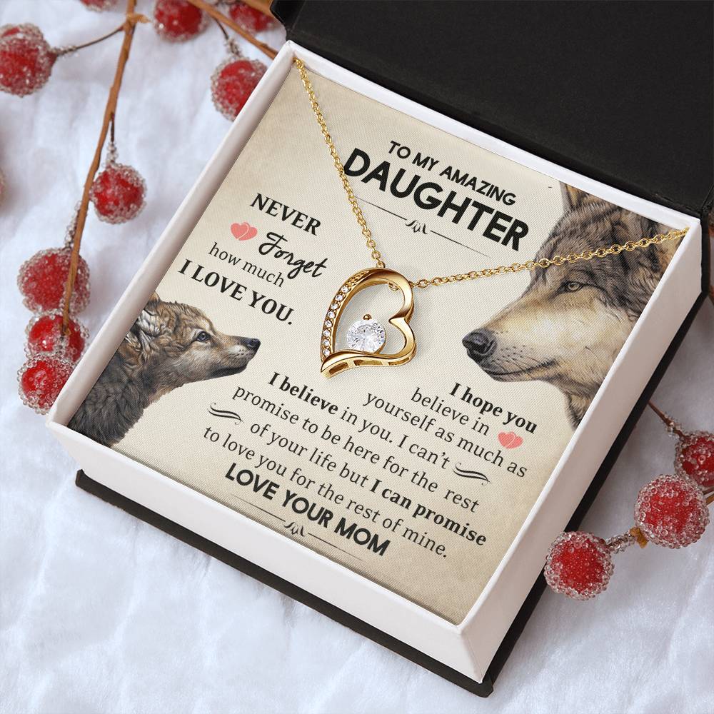 To My Daughter Never Forget Necklace 1 Forever Love Necklace