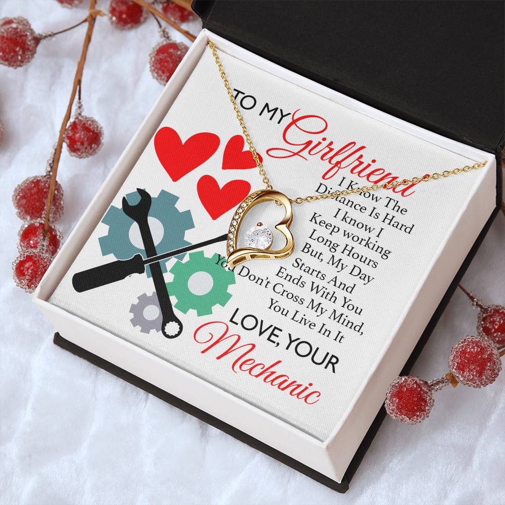 To My Girlfriend I Know The Distance Is Hard 1 Forever Love Necklace