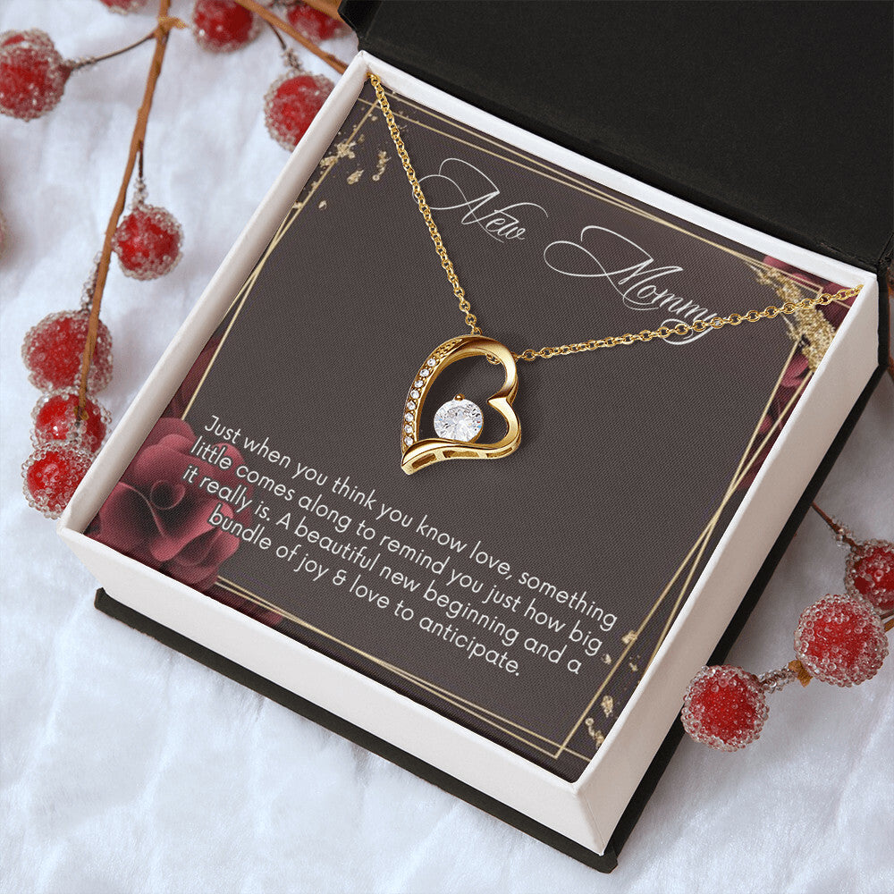 New Mommy Necklace New Mom Forever Love Necklace New Mom Necklace Customize Pregnancy Necklace Mama To Be Necklace New Mother Forever Love Necklace