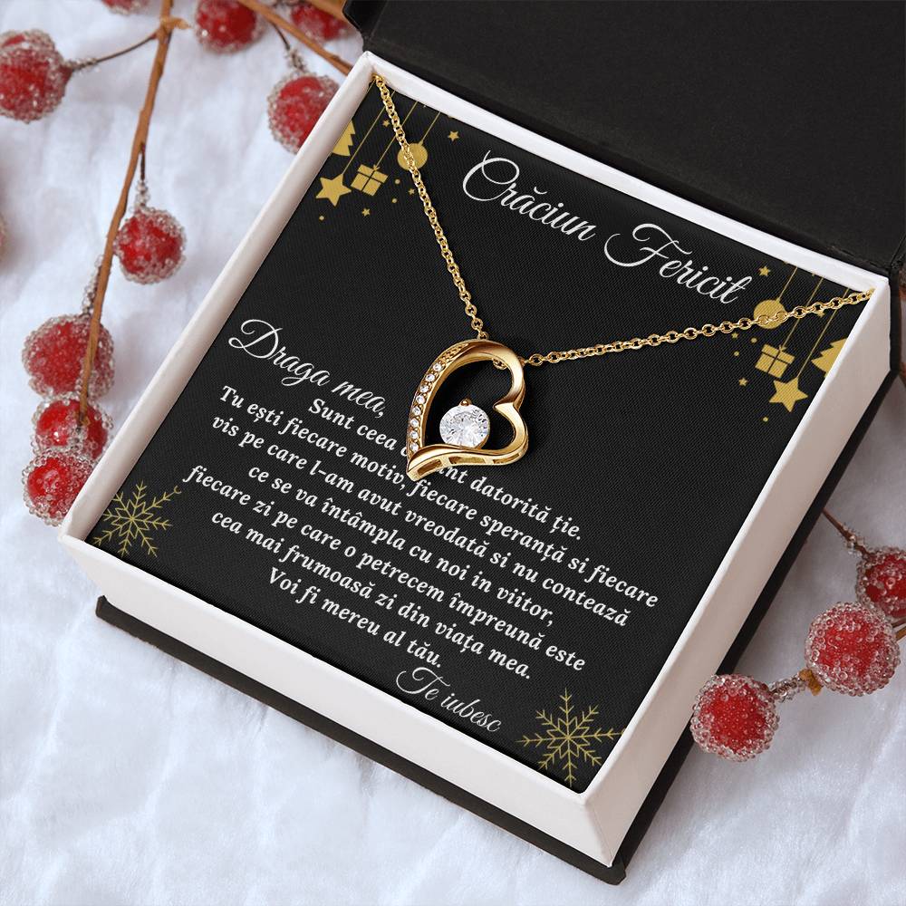 Crăciun Fericit Draga Meacadou Pentru Iubită Sau Soție 1 Forever Love Necklace