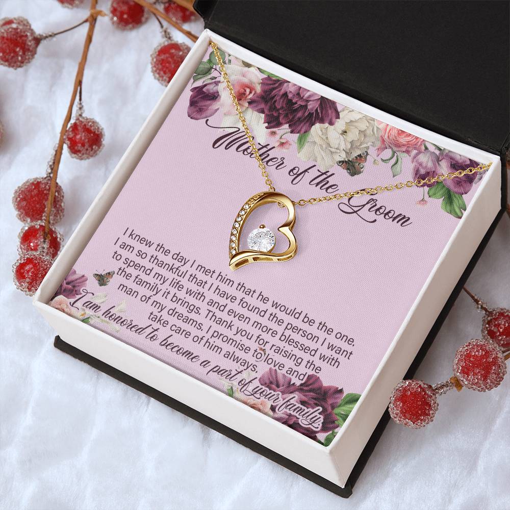 Mother Of The Groom Gift From Bride Mother Of The Groom Forever Love Necklace Customize Gift For Mother Of The Groom Mom Wedding Gift Forever Love Necklace