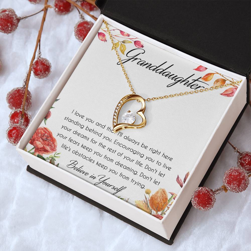 Granddaughter Message Card 1 Forever Love Necklace