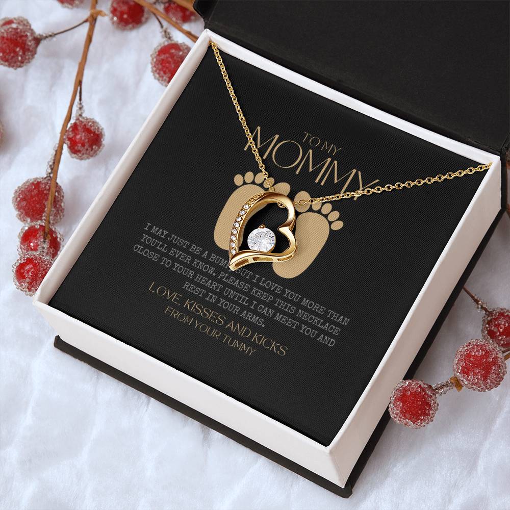Baby shower gift New Mommy Necklace Pregnant Wife Gift To My Mommy I May Just Be A Bump But I Love You More Than You Ever Know
