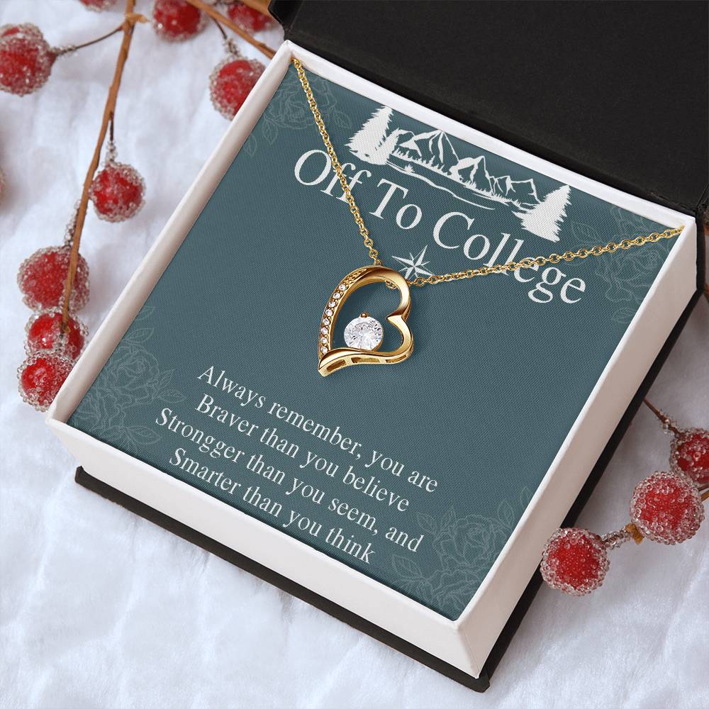 Graduation Gift Necklace For Girls - Graduate Gift Jewelry -  College - High School - Elementary School - Senior Graduation - Forever Love Necklace