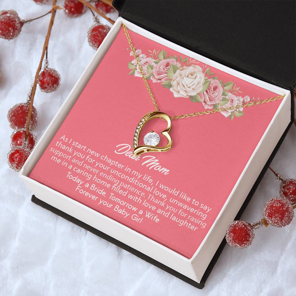 Mother Of The Bride Gift From Daughter Forever Love Necklace