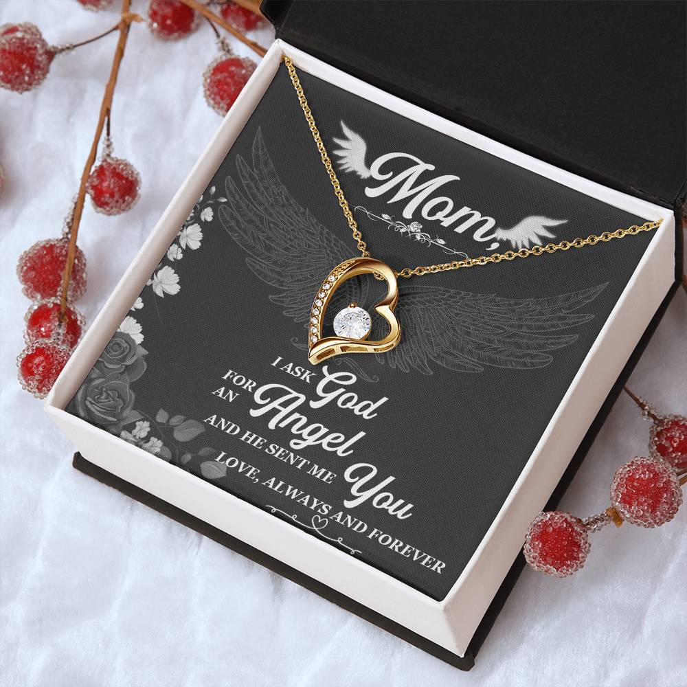 I Asked God For An Angel And He Sent Me You Forever Love Necklace
