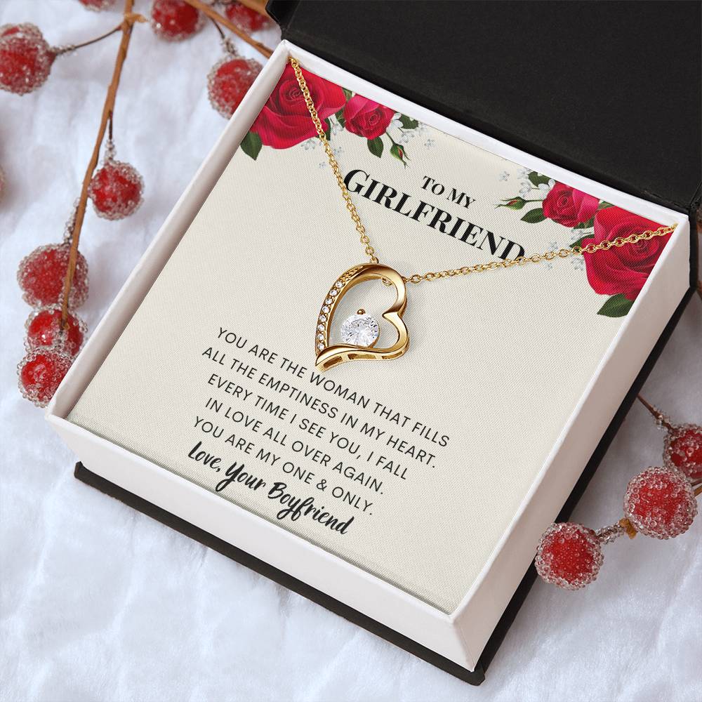 To My Girlfriend My One & Only Forever Love Necklace