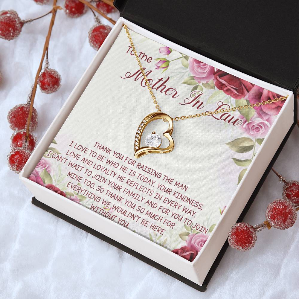 Mother In Law Necklace Mother Of The Groom Jewelry Box Gift Mother In Law Wedding Gift Mother In Law Forever Love Necklace Wedding Forever Love Necklace