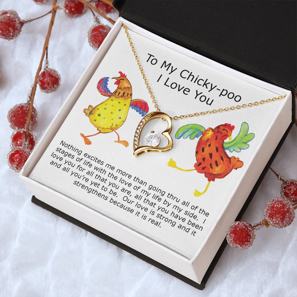 Chicky-Poo Dancing Queen I Love You Necklace Gift For Wife Soulmate Forever Love Necklace