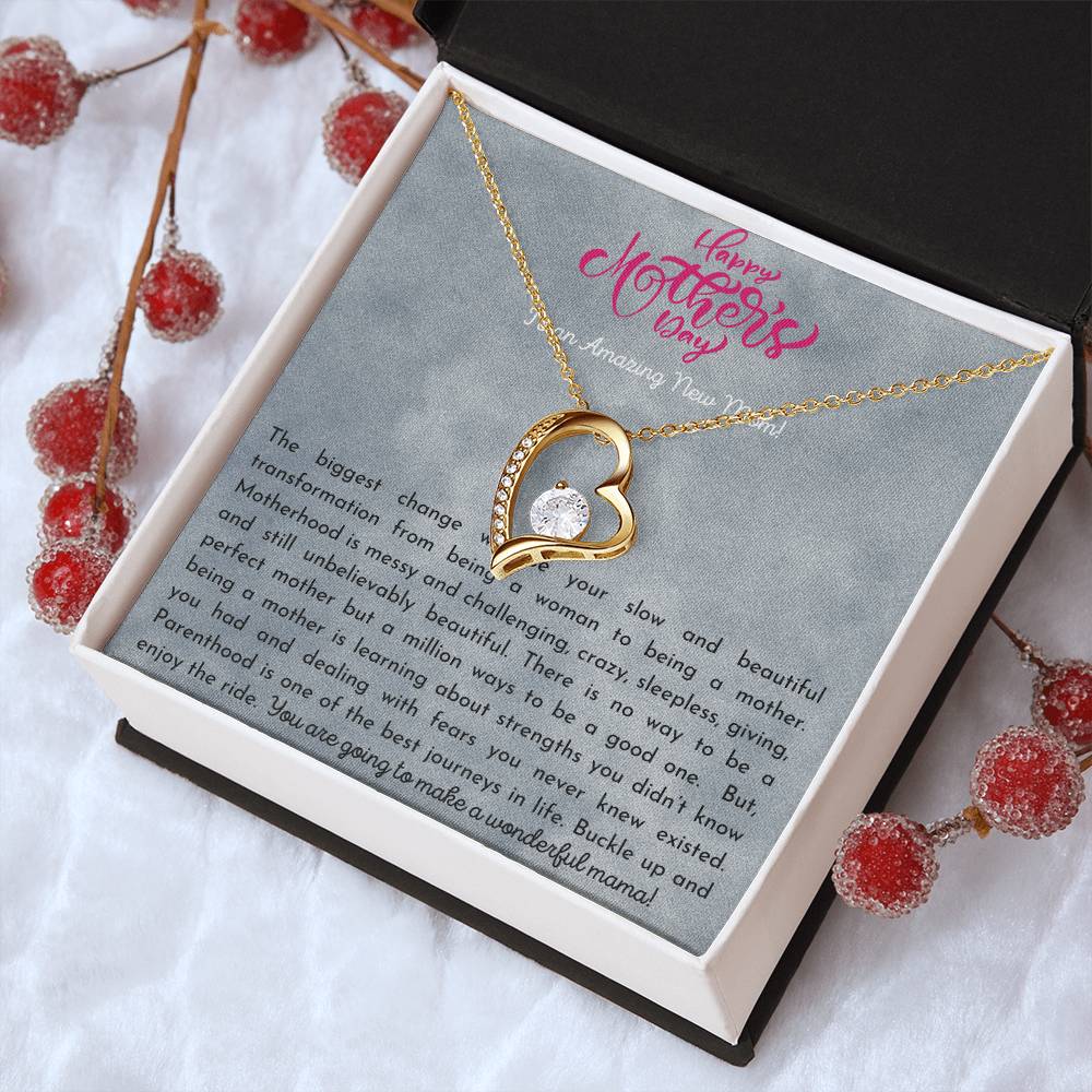 Happy First Mother's Day To My Beautiful Wife First Mother's Day Gift From Husband First Mother's Day Gift Forever Love Necklace