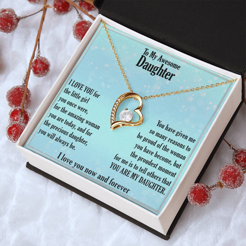 A Gift For Daughter Forever Love Necklace - Precious Daughter Forever Love Necklace