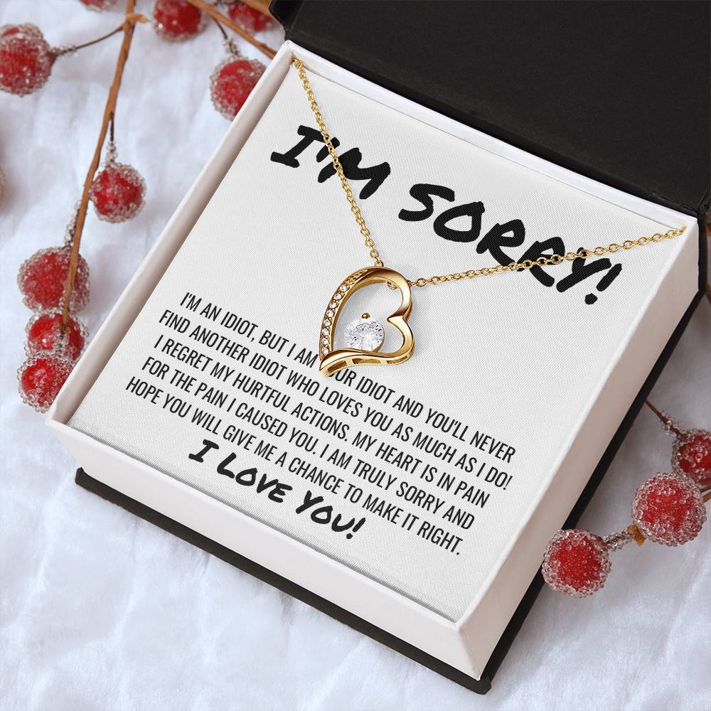 Sorry Apology Love Necklace Forever Love Necklace