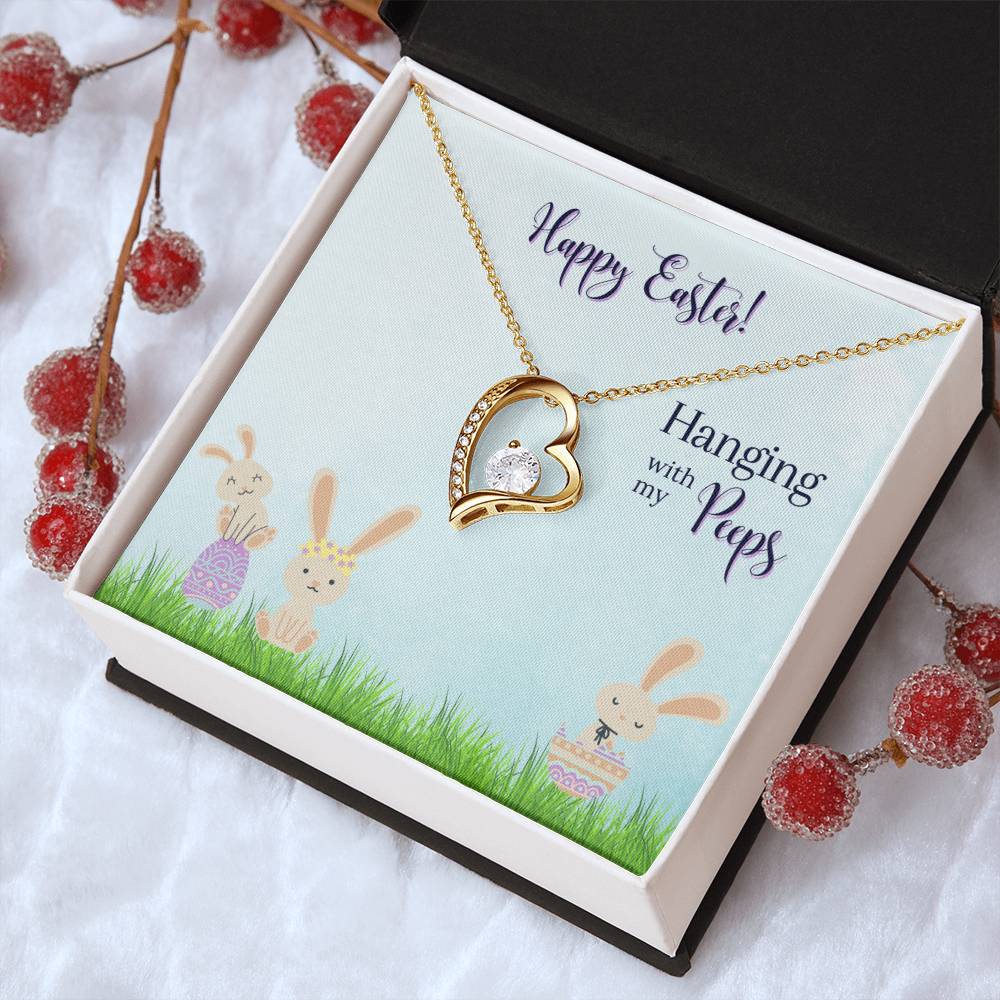 Happy Easter - Hanging With My Pepps - Necklace Forever Love Necklace