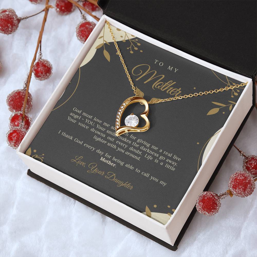 To My Angel Mother Forever Love Necklace