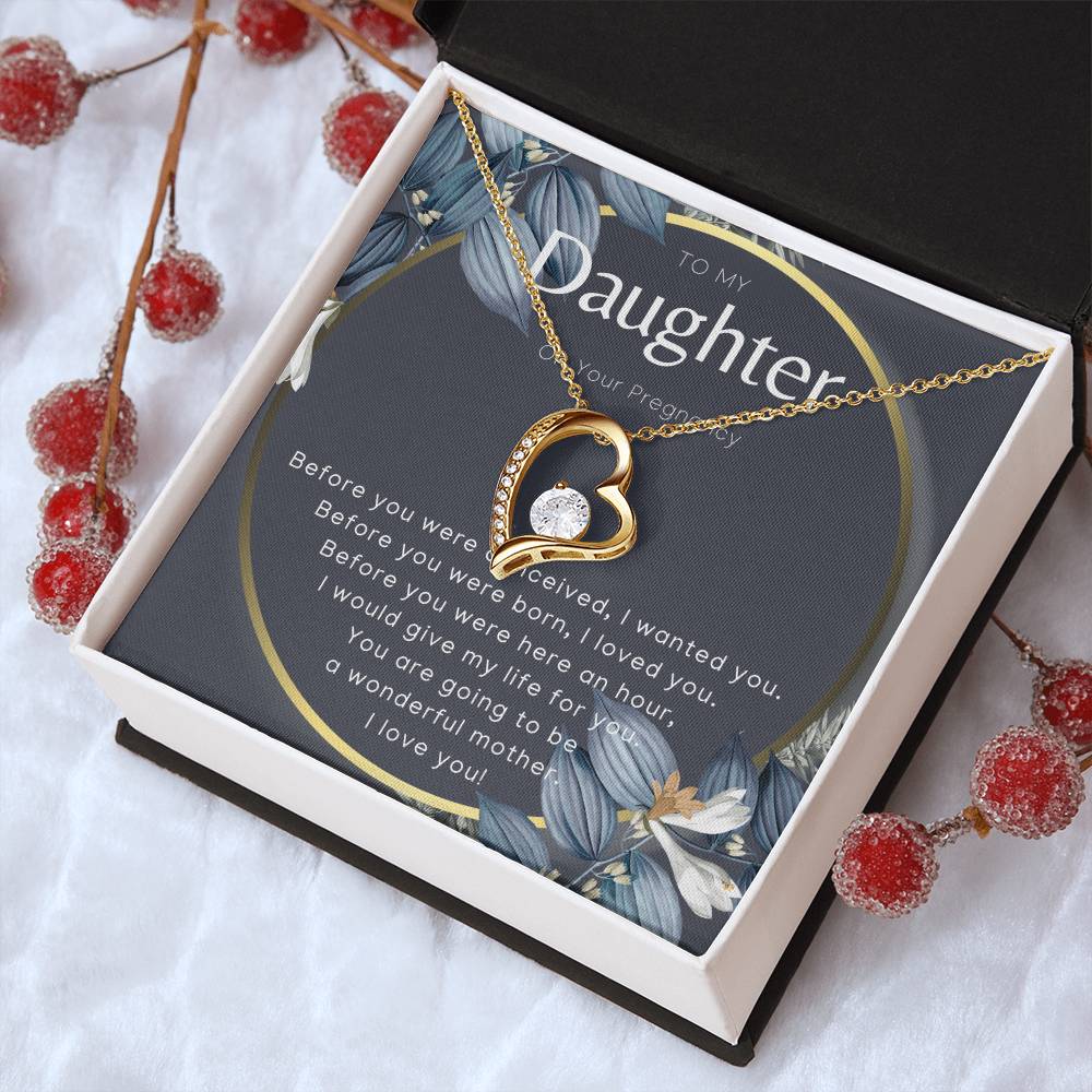 Baby Shower Gift Mom To Be Gift Expecting Mom Gift Pregnant Daughter Gift From Mom Pregnancy Gift For Daughter Pregnancy Gift For Daughter Forever Love Necklace