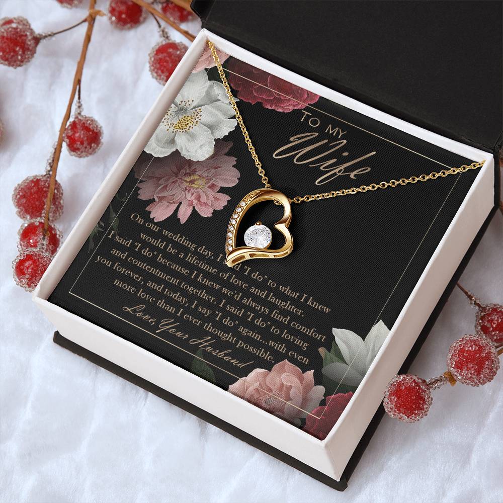 To My Wife Necklace Last Minute Birthday Gift Deep Love Messages For Wife Romantic Wife Gift Husband To Wife Necklace For My Wife Forever Love Necklace