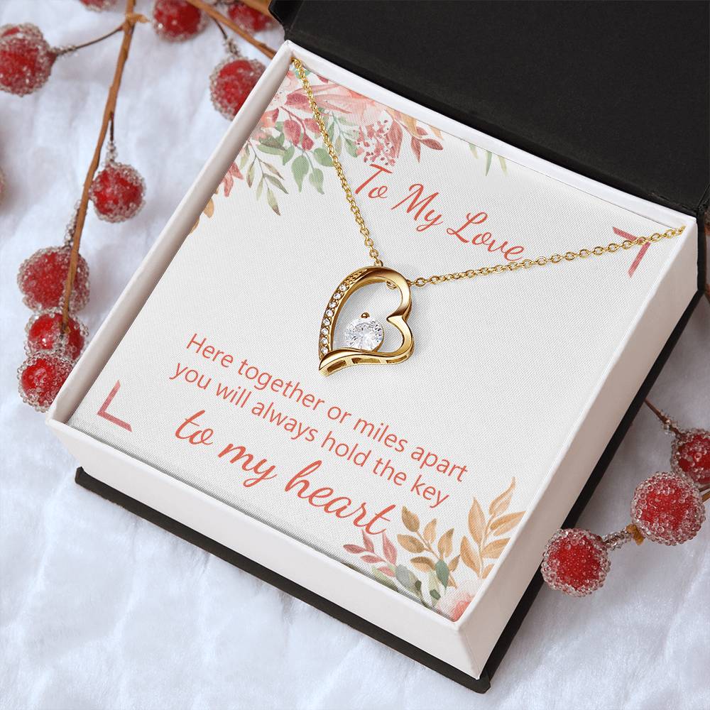 Key To My Heart Forever Love Necklace