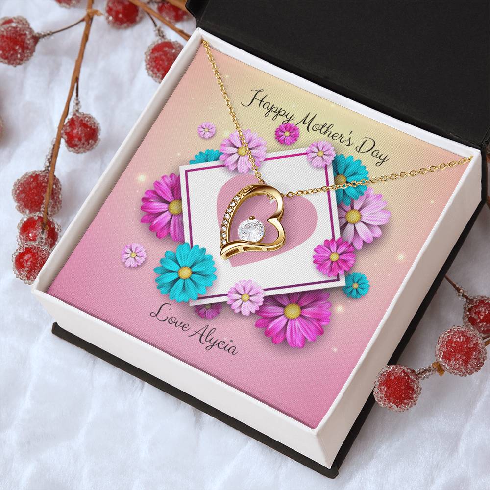 Forever Love White Gold Or Yellow Gold Heart Pendant And Necklace Forever Love Necklace