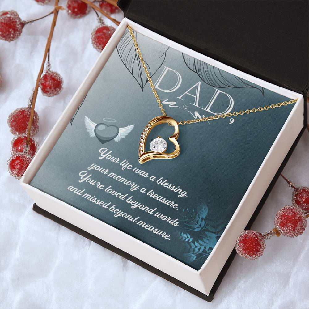 Dad - Your Life Was A Blessing - Necklace Forever Love Necklace