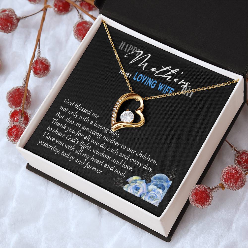 Happy Mothers Day Gift For Wife Mothers Day Necklace Mothers Day Gift From Husband Wife Gift For Mothers Day Husband To Wife Mothers Forever Love Necklace