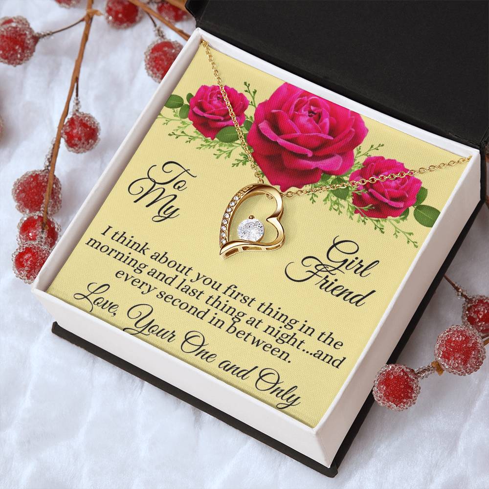 To My Beautiful Girlfriend - The Forever Love Necklace Forever Love Necklace