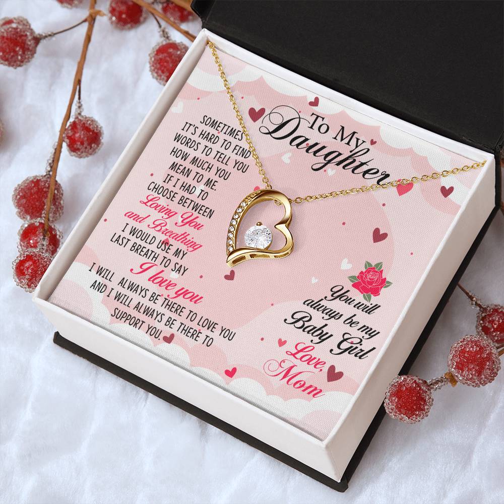 To My Daughter Necklace From Mom Gift For Daughter From Mom Birthday Gift Daughter Graduation Gift Daughter Forever Love Necklace