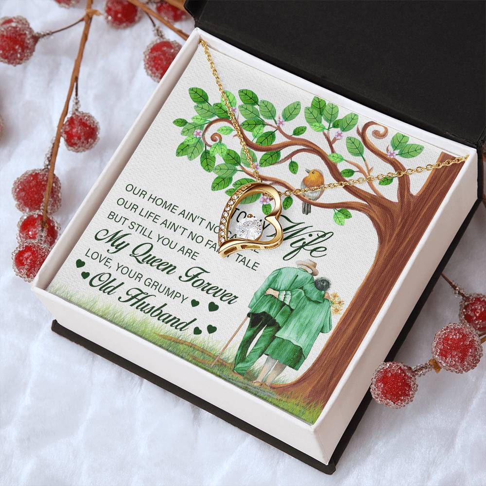 To My Wife Gift From Grumpy Old Husband To Wife From Husband Gift Wedding Day Gift For Bride From Groom Anniversary Forever Love Necklace
