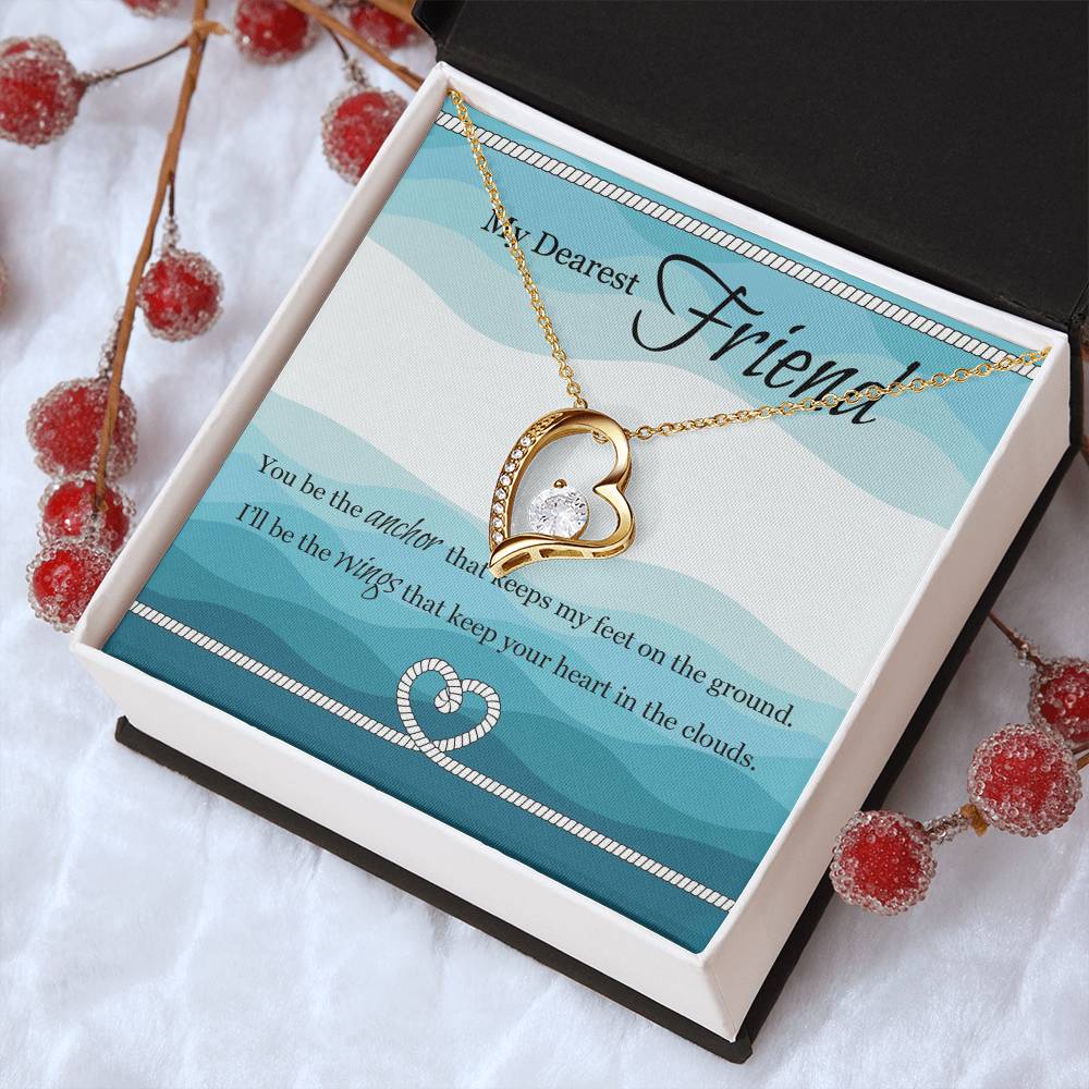 My Dearest Friend I'll Be The Wing That Keep Your Heart In The Clouds Necklace 1 Forever Love Necklace