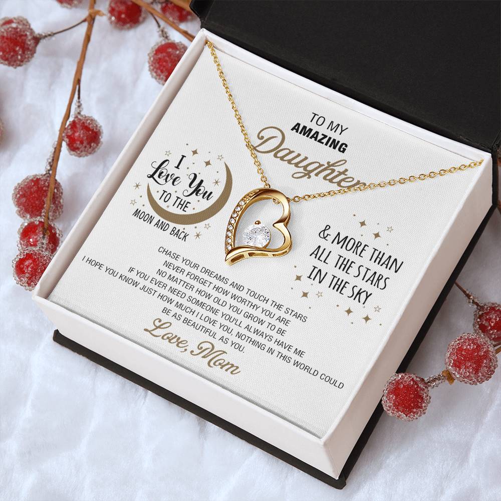 To My Amazing Daughter Necklace My Daughter Amazing Gift Daughter Gift From Mom Anniversary Lovingly Mom Birthday Gift Daughter Graduation Gift Forever Love Necklace