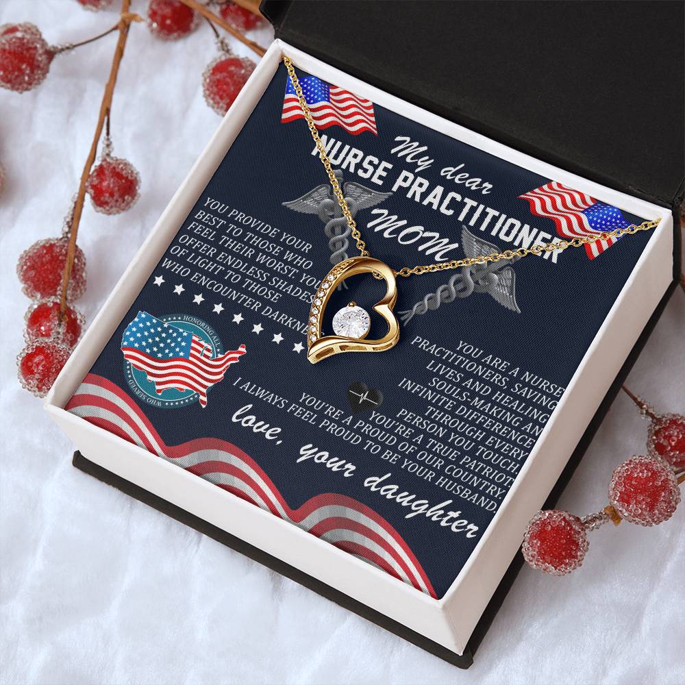 To My Beautiful Mom! Love Your Daughter. Forever Love Necklace