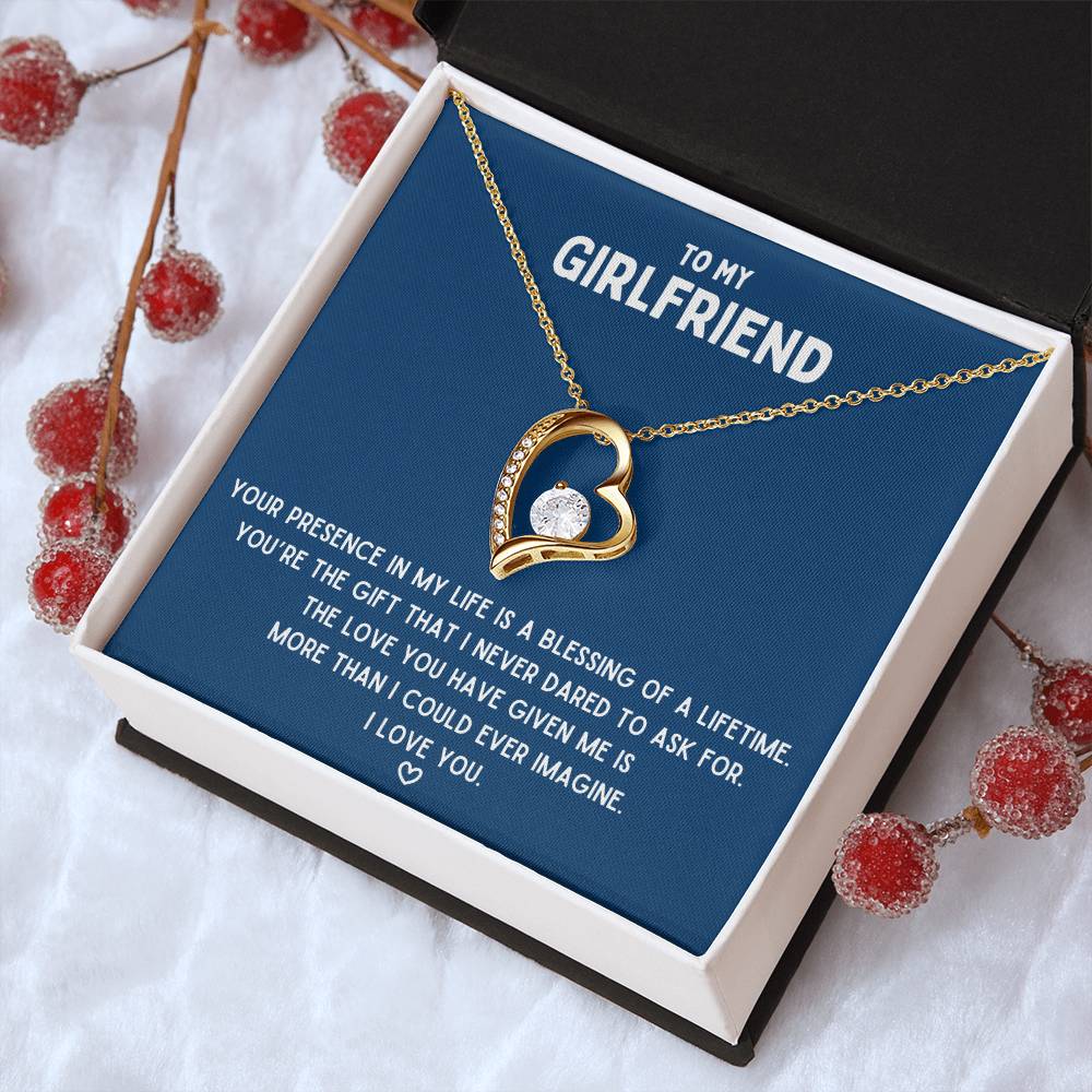 To My Girlfriend Blessing Of A Lifetime Necklace 1 Forever Love Necklace