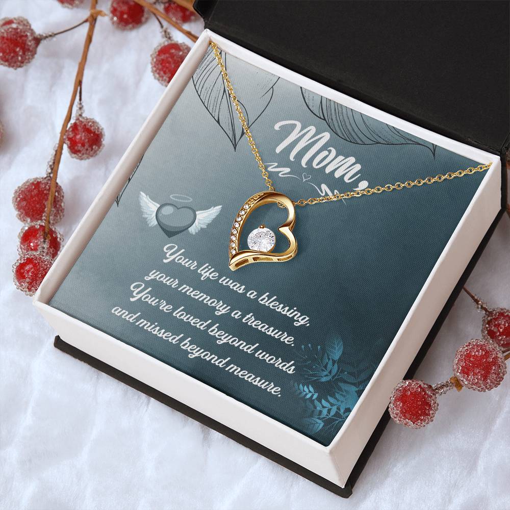 Mom Your Life Was A Blessing - Forever Love Necklace Forever Love Necklace