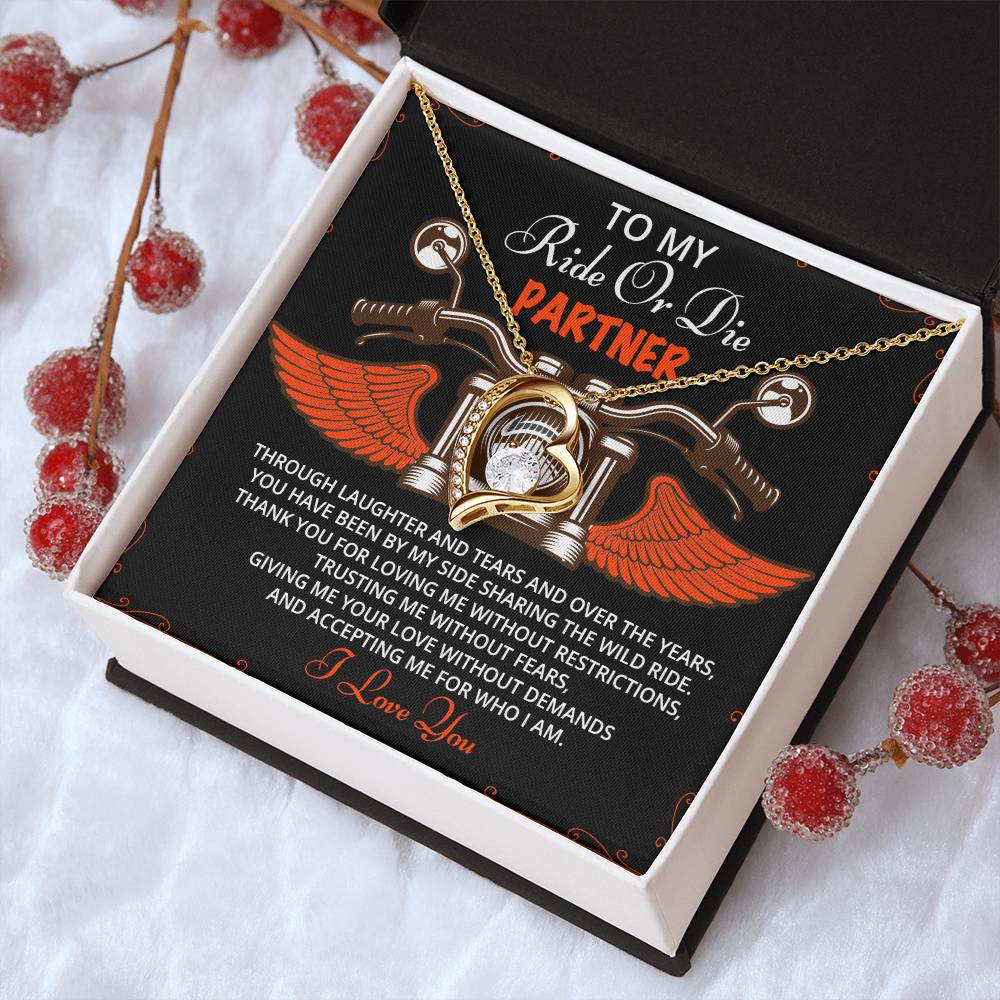To My Ride Or Die Valentine's Day Necklace Gift For Girlfriend Gift For Valentine's Valentine's Day Gift Friendship Jewelry Forever Love Necklace
