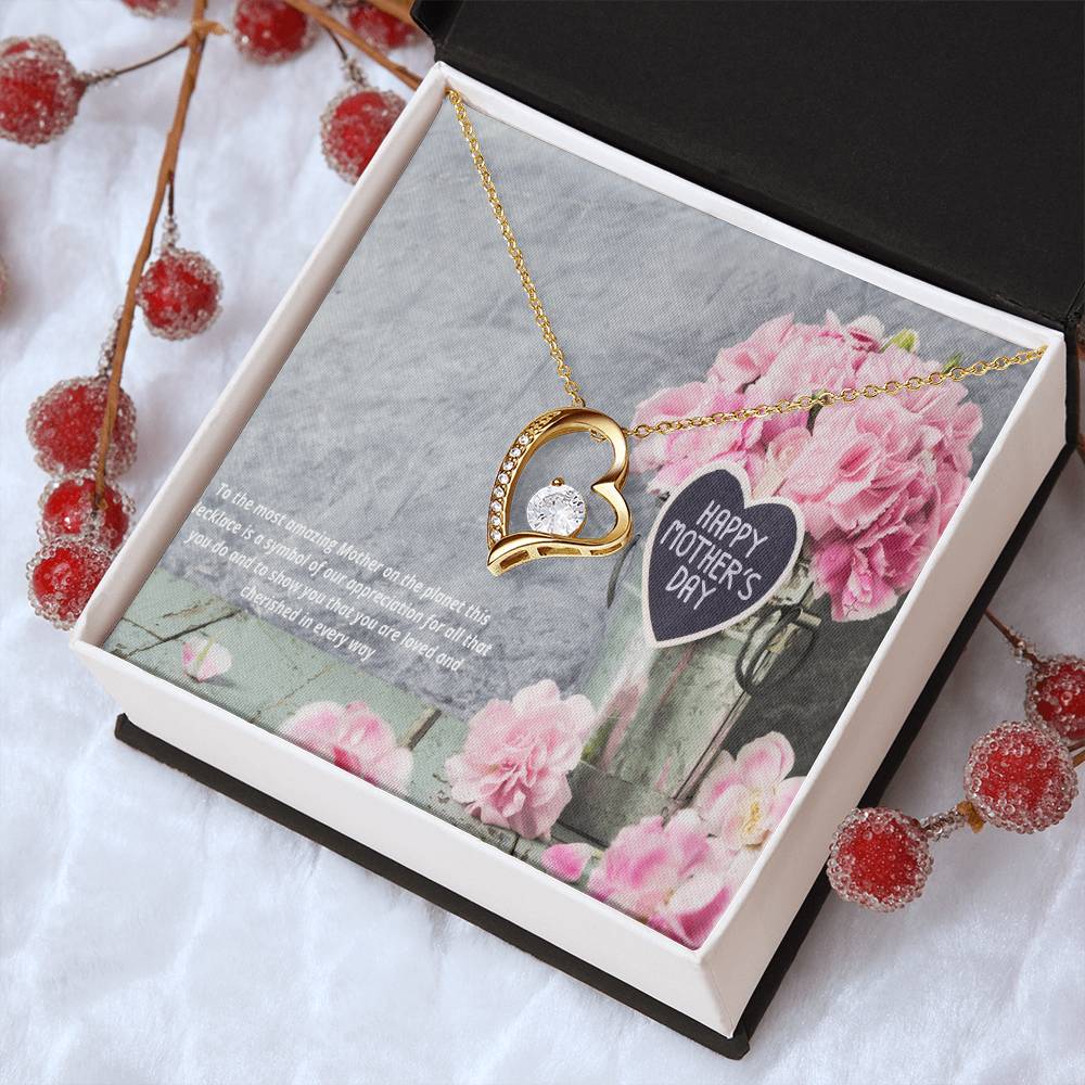 Happy Mothers Day Forever Love Necklace