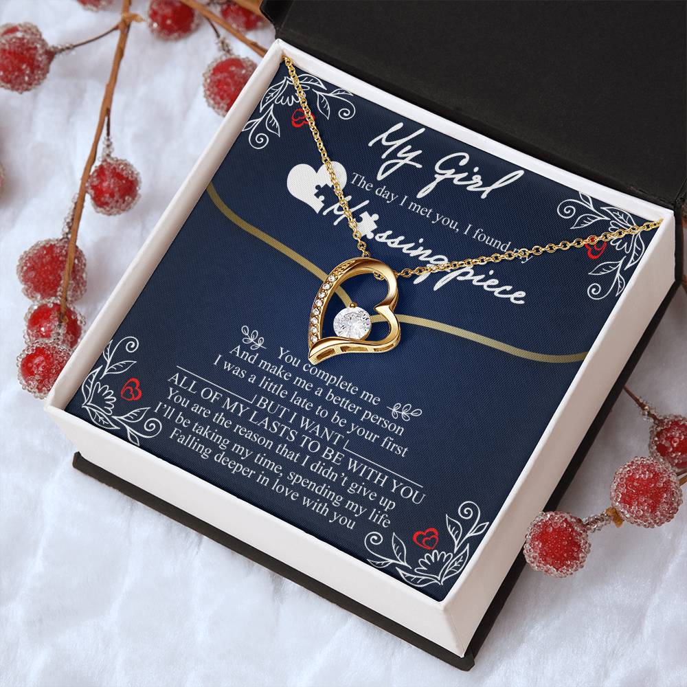 My Girl The Day I Met You I Found My Missing Piece... 1 Forever Love Necklace