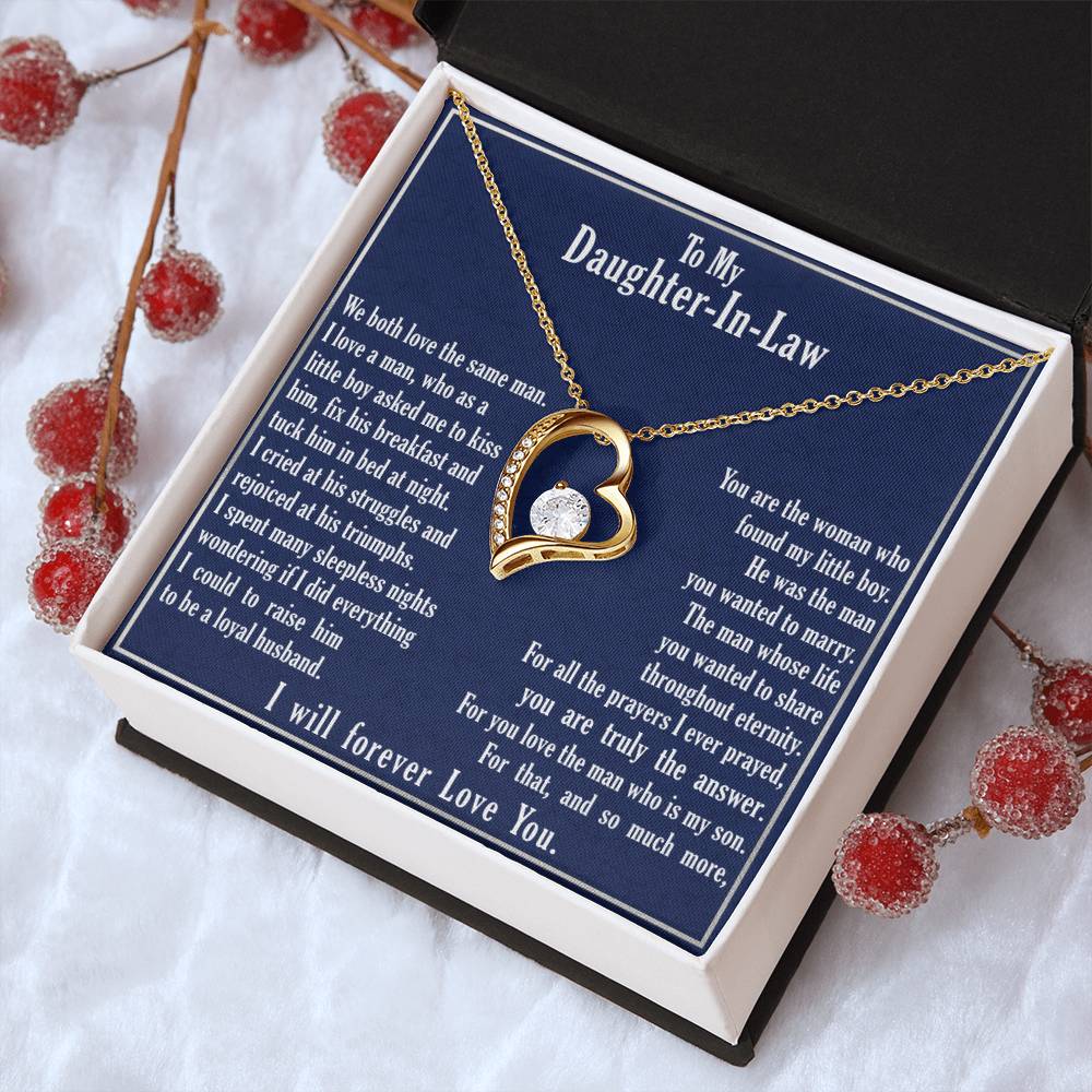 A Gift For Daughter In Law Forever Love Necklace - You Are Truly The Answer Forever Love Necklace