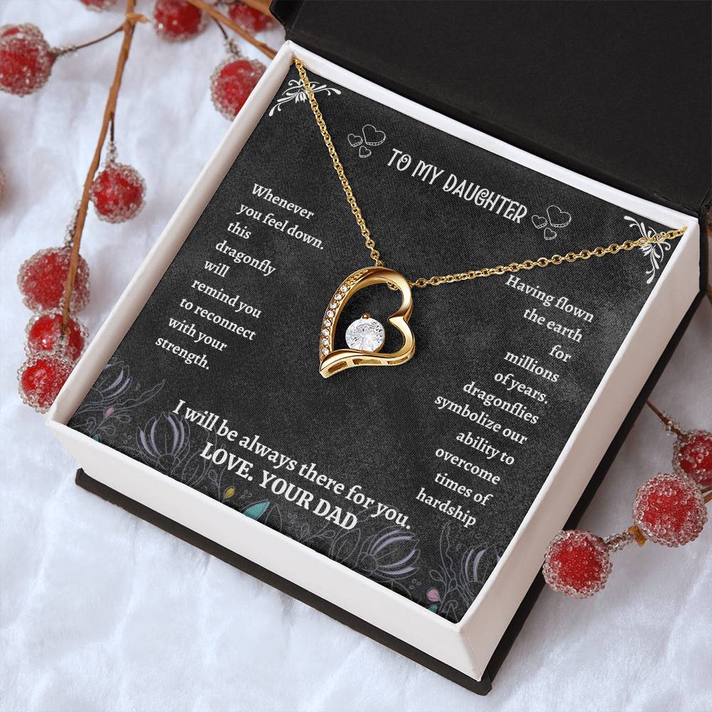 To My Daughter - I Will Always Be There For You Love Your Dad Father Daygift For Daughter - Father Daughter Necklace Father To Daughter Birthday Gift