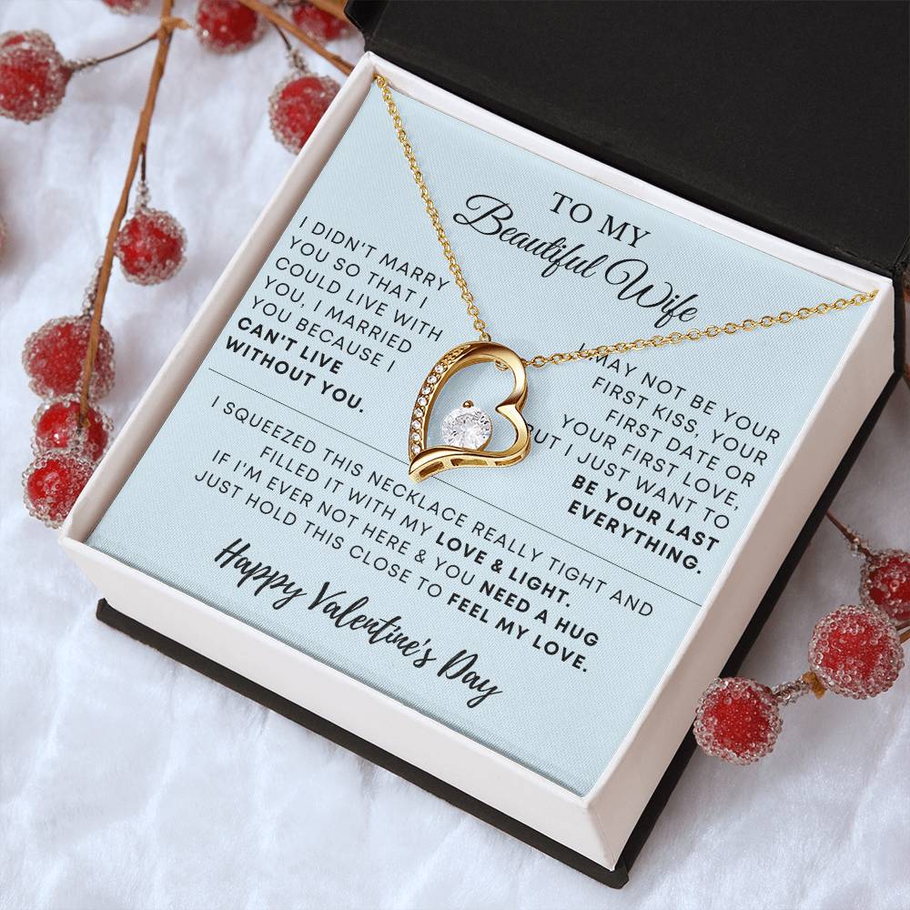 To My Beautiful Wife 1 Forever Love Necklace