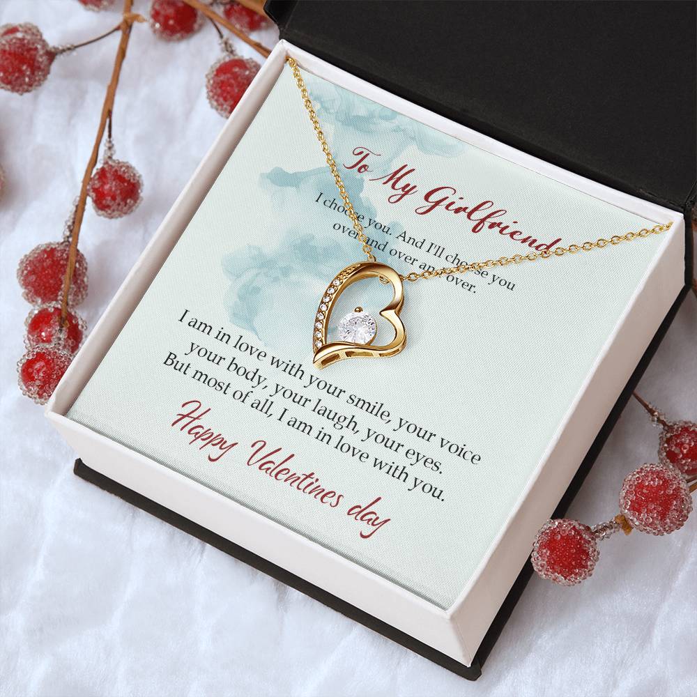Gift For Valentines - Forever Love Necklace - To My Girlfriend Forever Love Necklace