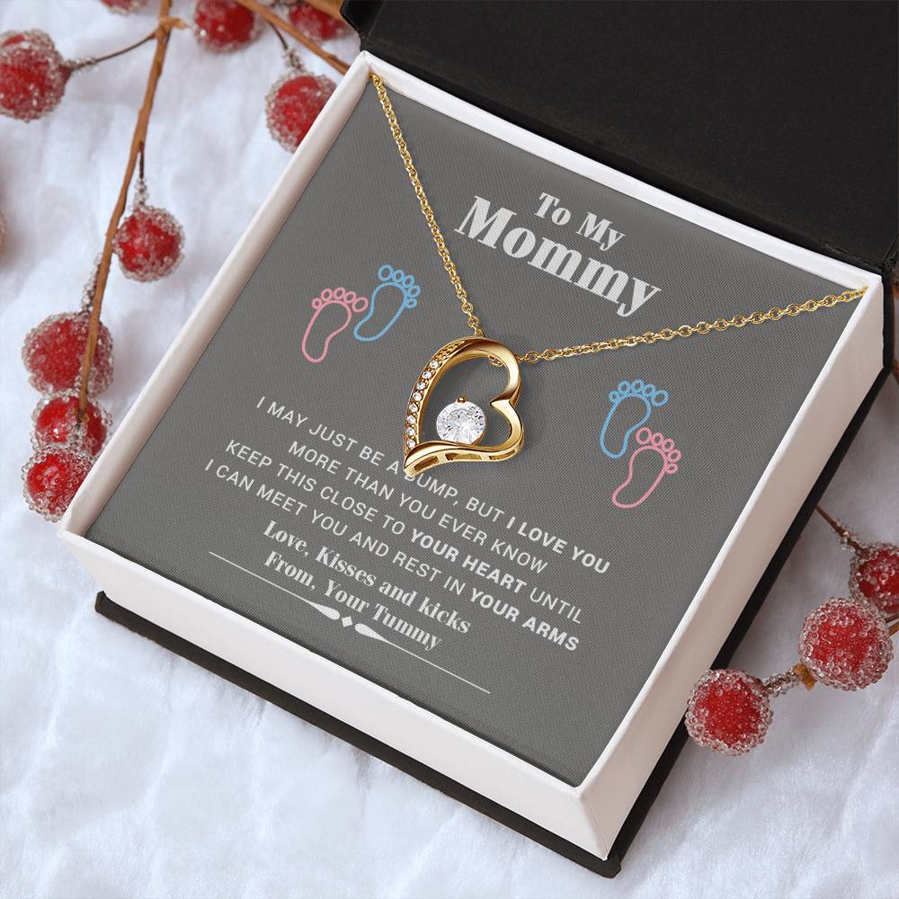 Mummy To Be Necklace Gift New Mum Gift To My Mummy Gift From Unborn Baby New Mom Gift From Husband Baby Bump Gift New Mommy Gift Idea Forever Love Necklace