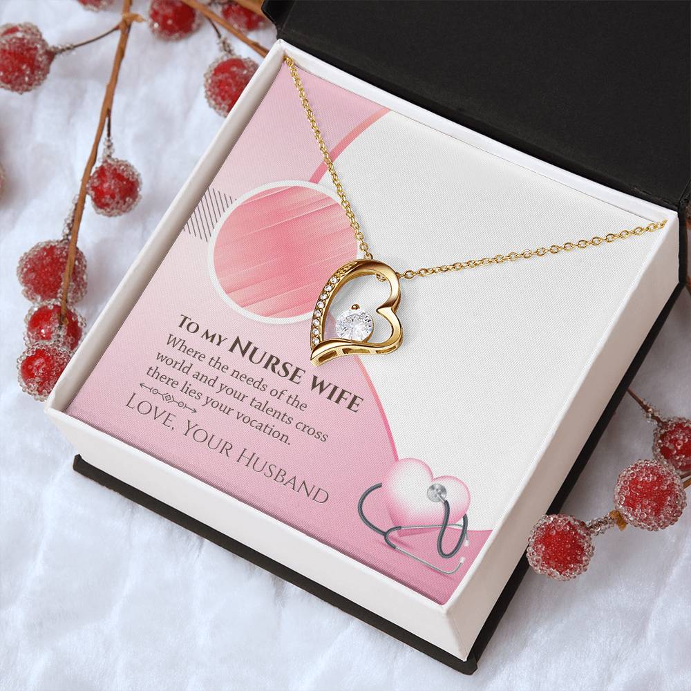 To My Nurse Wife There Lies Yours Vocation Forever Love Necklace