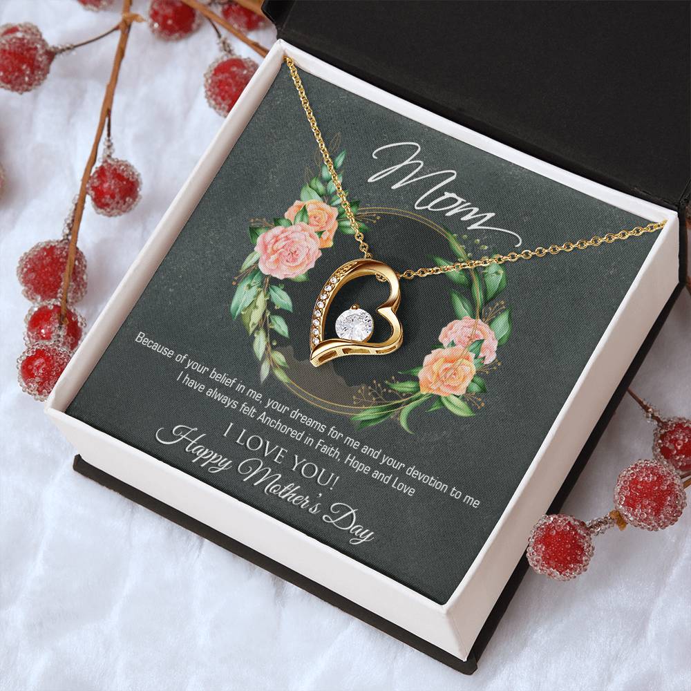 To My Mom Mother Necklace Gift For Mother Xmas Christmas Customize Gift To My Mom 2 1 Forever Love Necklace