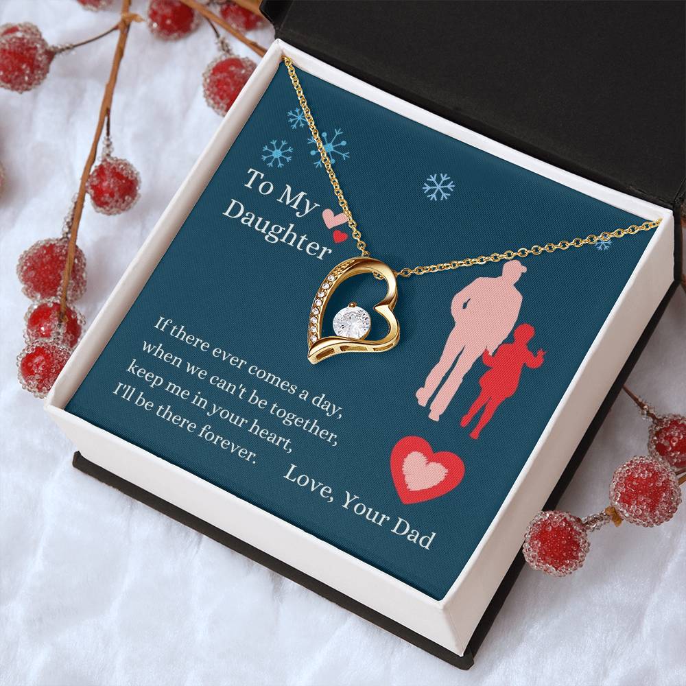 To My Daughter In Your Heart Forever Necklace Forever Love Necklace