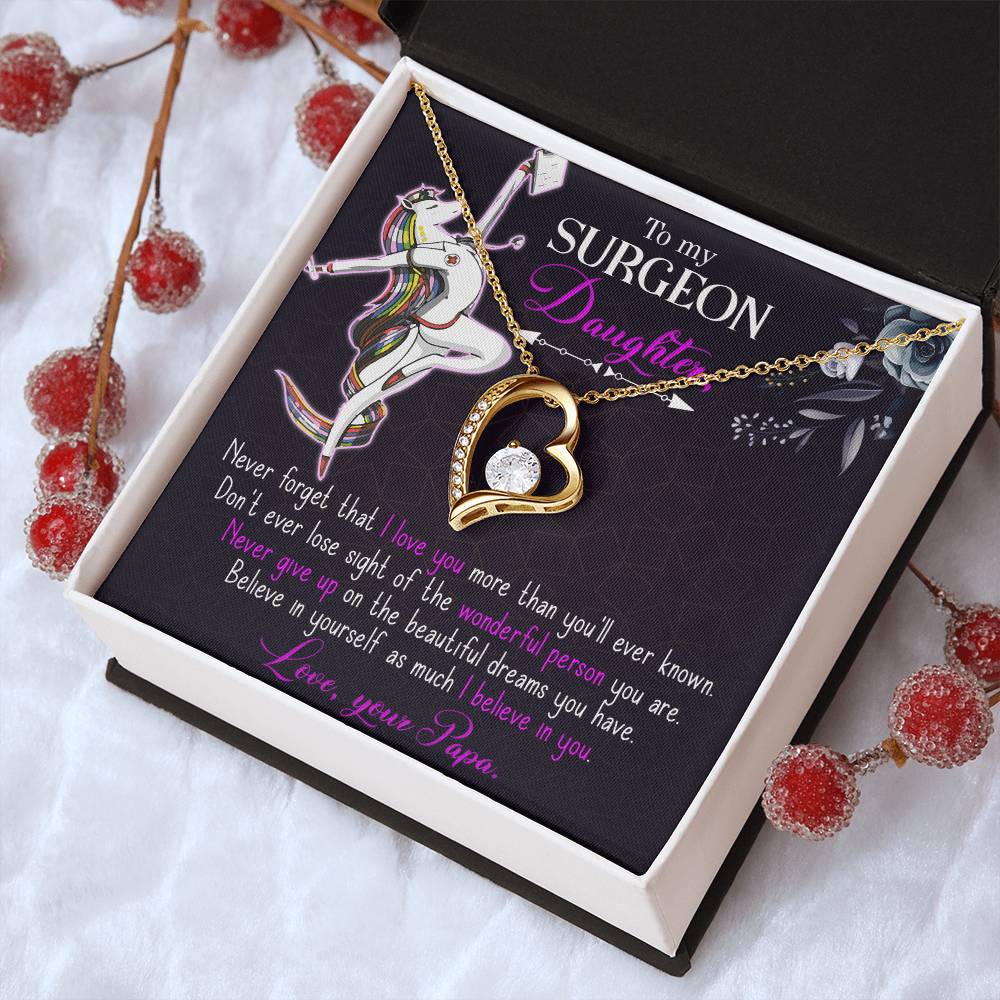 To My Surgeon Daughter Belive In Yourself As Much I Believe In Your Forever Love Necklace