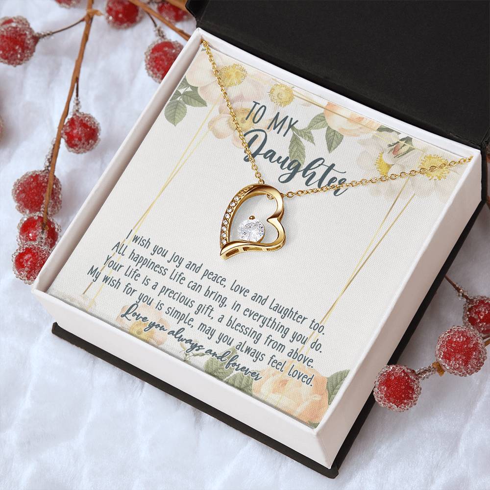 To My Beautiful Daughter Straighten Your Crown Necklace Mom Daughter Necklace Daughter Birthday Gift Daughter Graduation 1 Forever Love Necklace