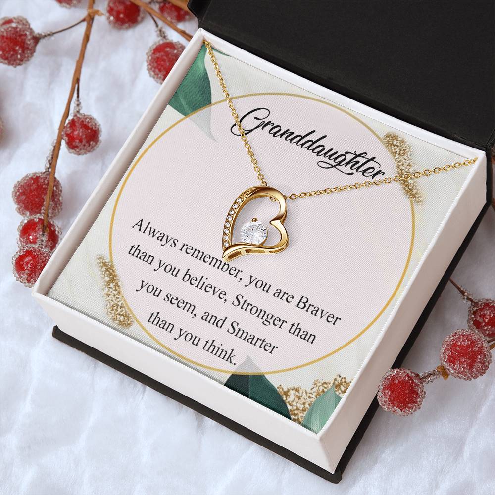 Granddaughter Necklace Customize Granddaughter Necklace Gift Forever Love Necklace For Daughter Granddaughter's Birthday Necklace Forever Love Necklace