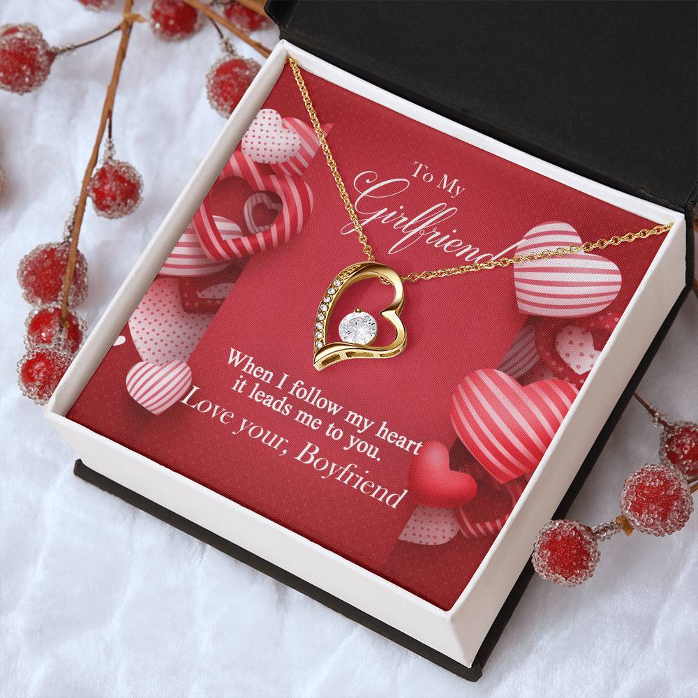 To My Girlfriend Forever Love Necklace