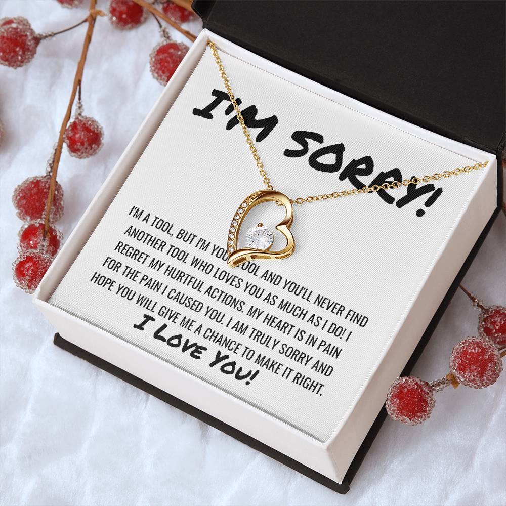 Sorry Apology Forever Love Necklace Forever Love Necklace