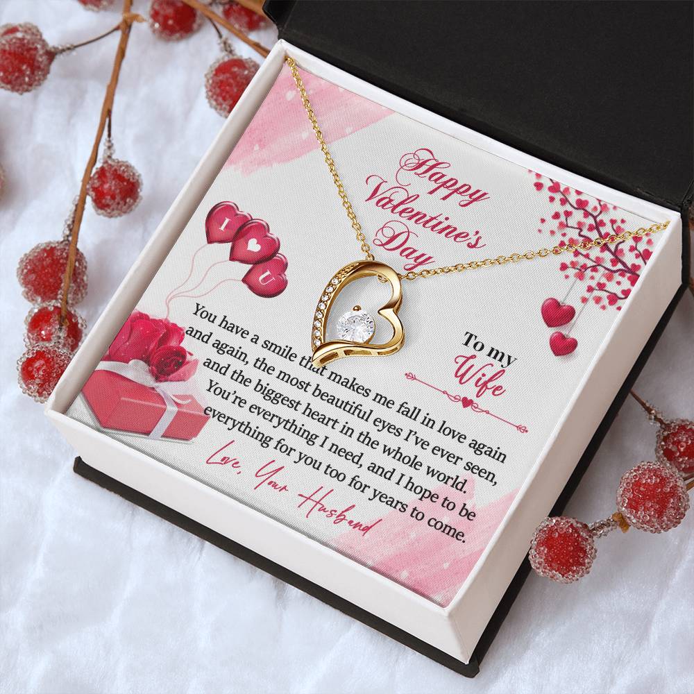 To My Wife - I Love You Forever Love Necklace