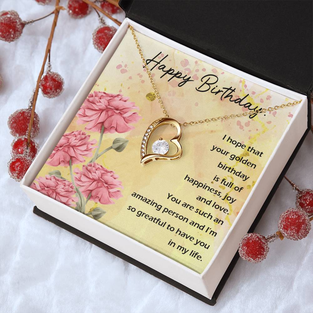Happy Birthday Birthday Gift Necklace Happy Birthday Birthday Gift Gift For Her Best Friend Gift Birthday Gift For Wife Forever Love Necklace
